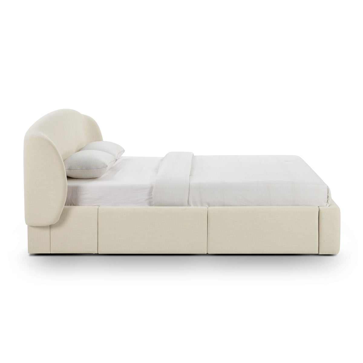 TOV Furniture Corey Cream Upcycled Performance Linen Storage Bed