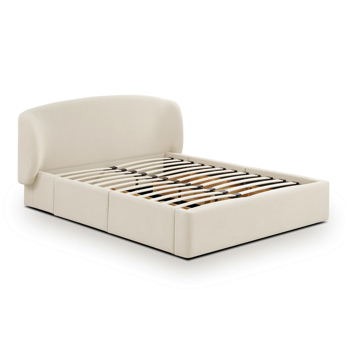 TOV Furniture Corey Cream Upcycled Performance Linen Storage Bed