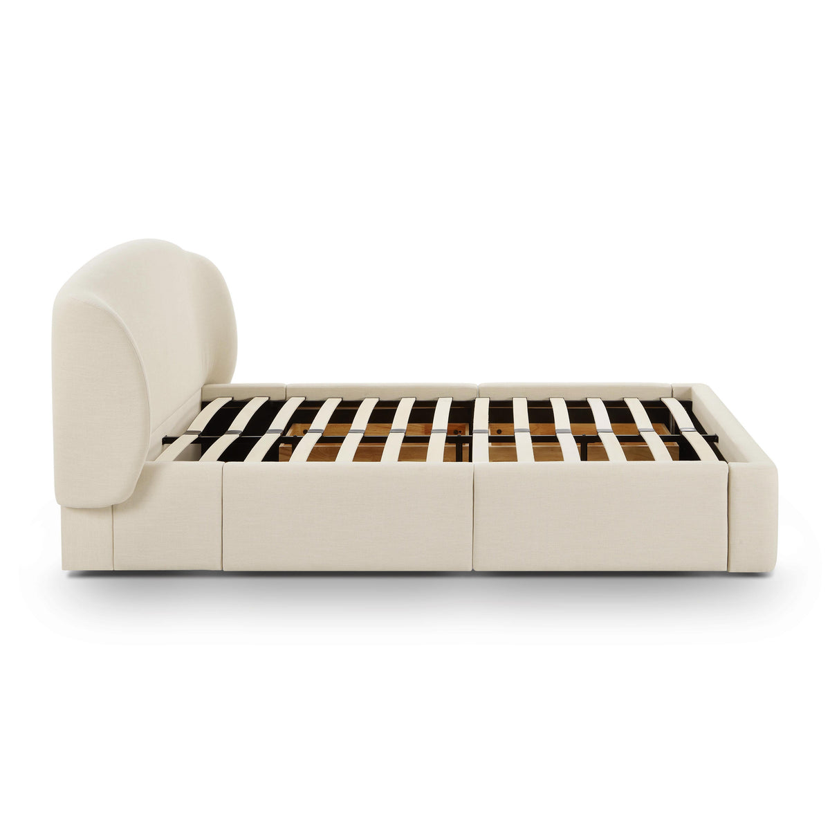 TOV Furniture Corey Cream Upcycled Performance Linen Storage Bed