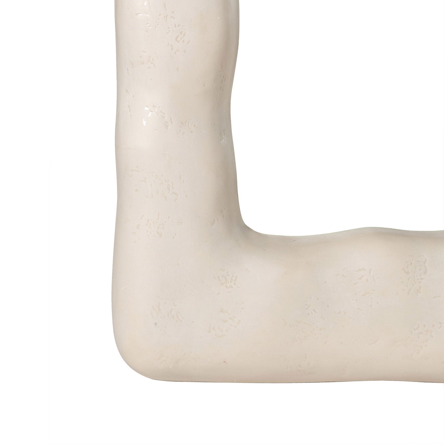 TOV Furniture Kaia Cream Textured Small Floor Mirror