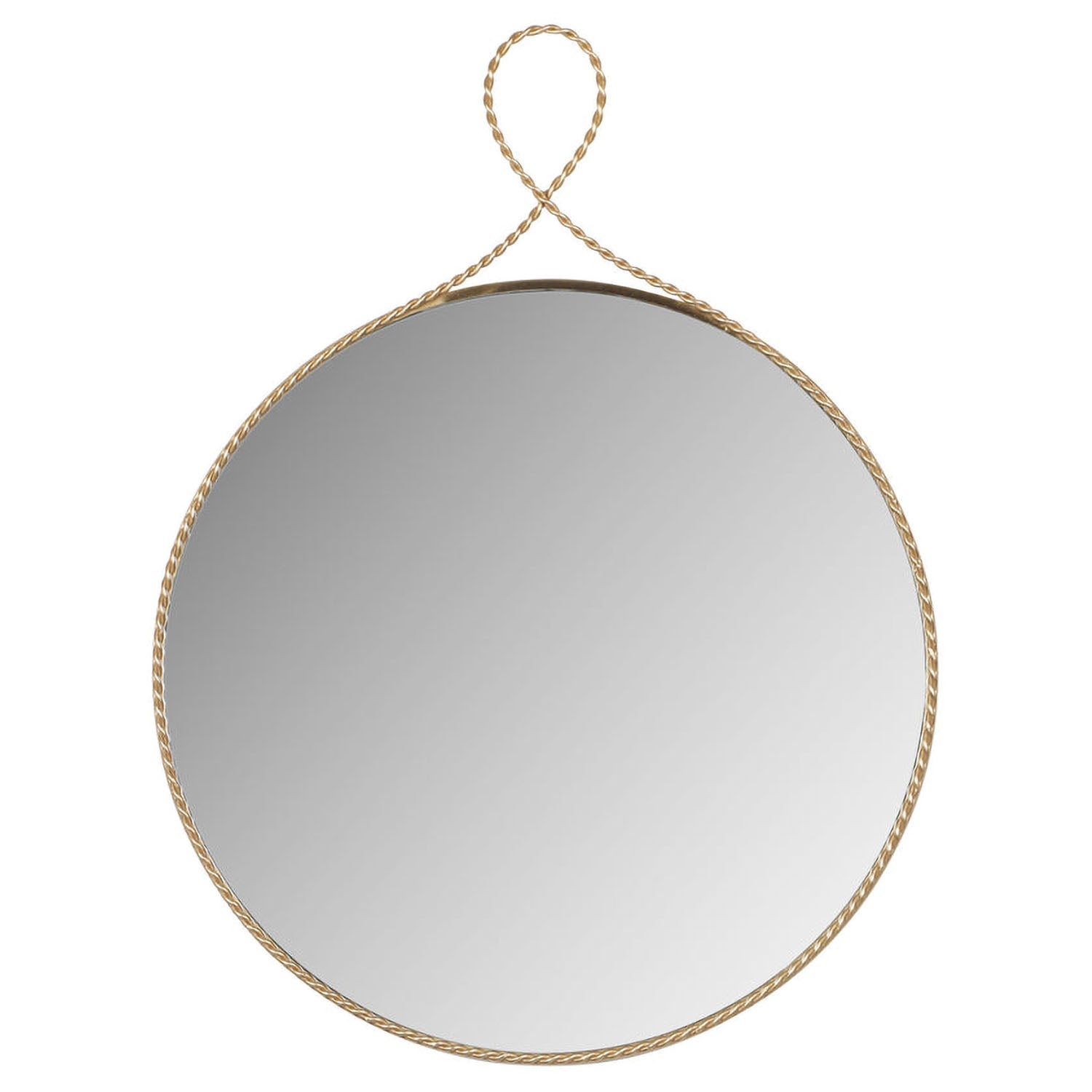 TOV Furniture Ravina Braided Brass Round Wall Mirror