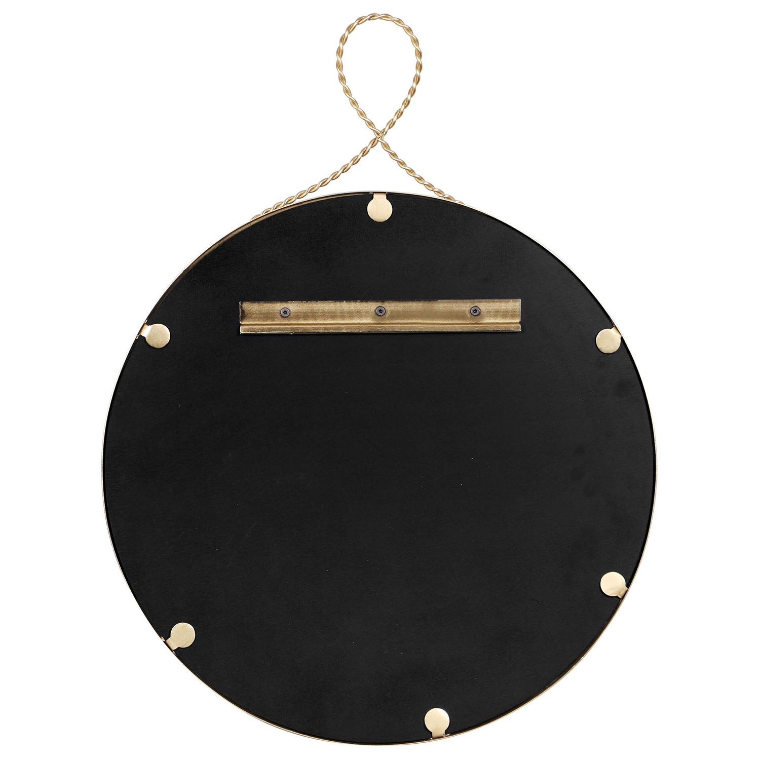 TOV Furniture Ravina Braided Brass Round Wall Mirror