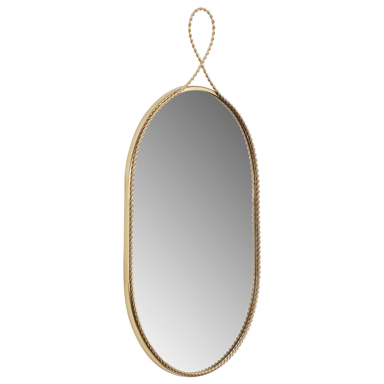 TOV Furniture Ravina Braided Brass Oval Wall Mirror