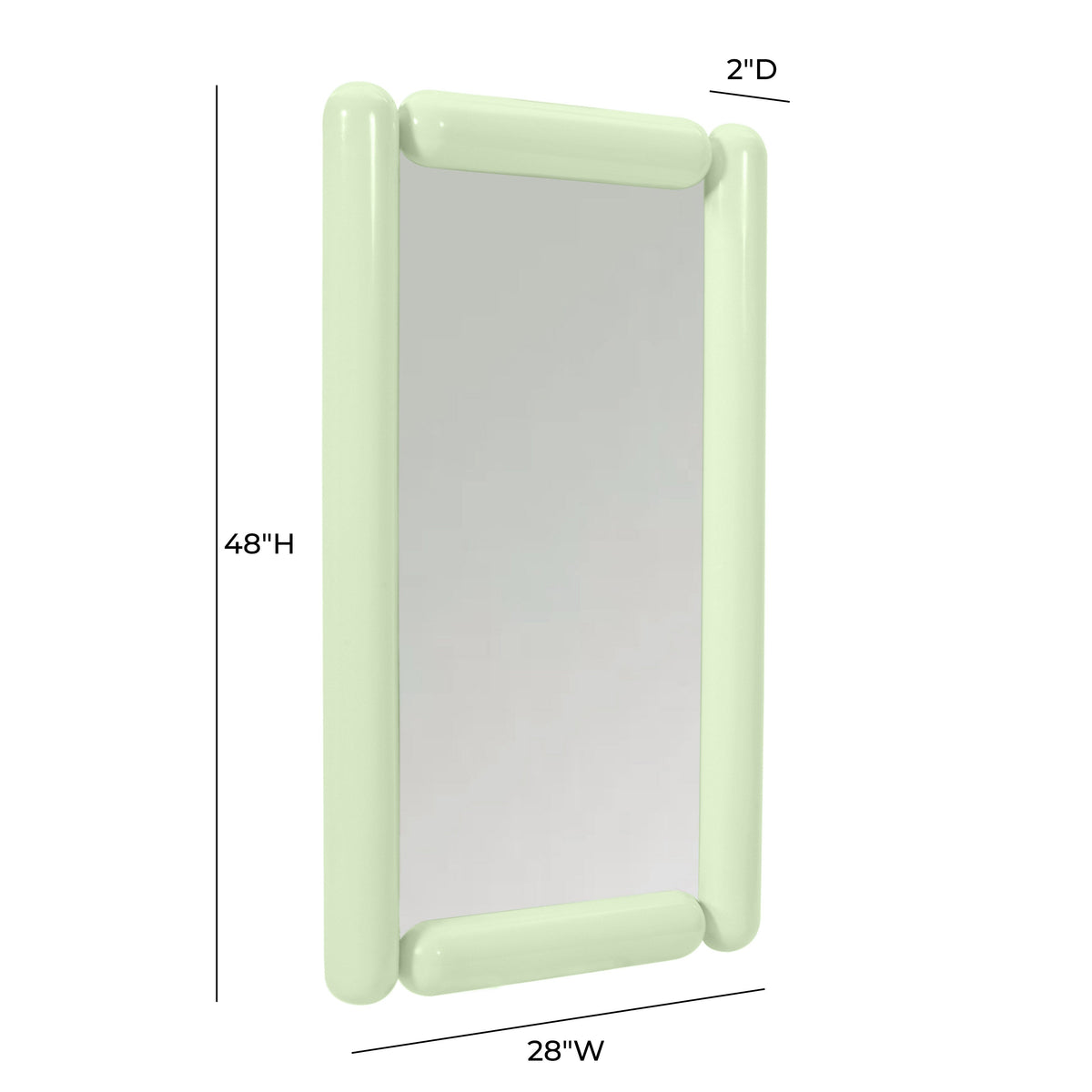 TOV Furniture Cozzi Mint Green Wall Mirror