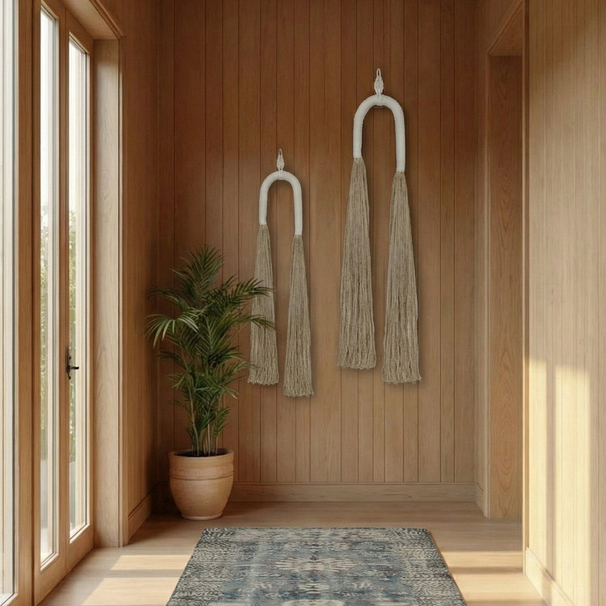 TOV Furniture Pasha Natural Cotton Jute Tassel Large Wall Decor