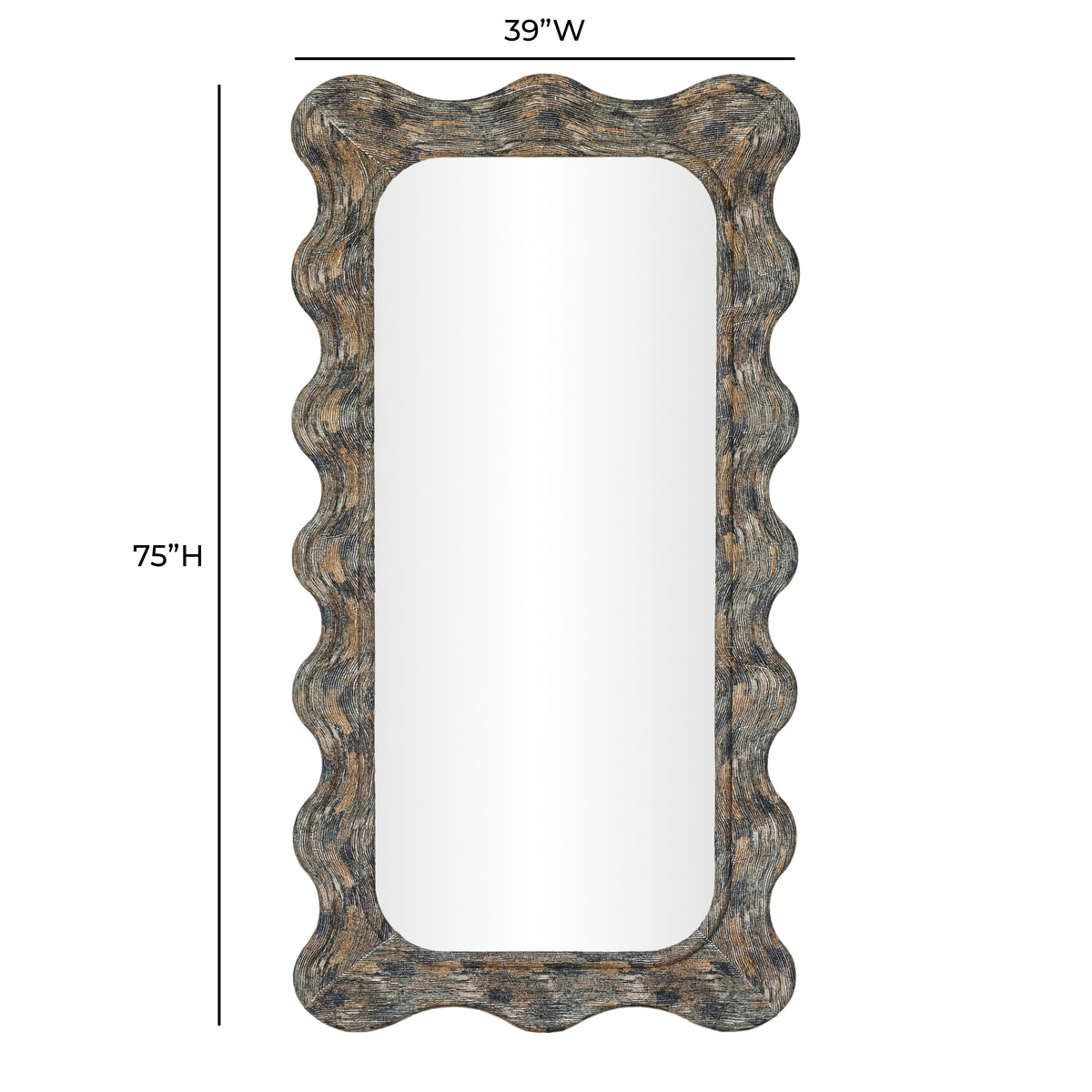 TOV Furniture Charlene  Watercolor Squiggle Wall Mirror