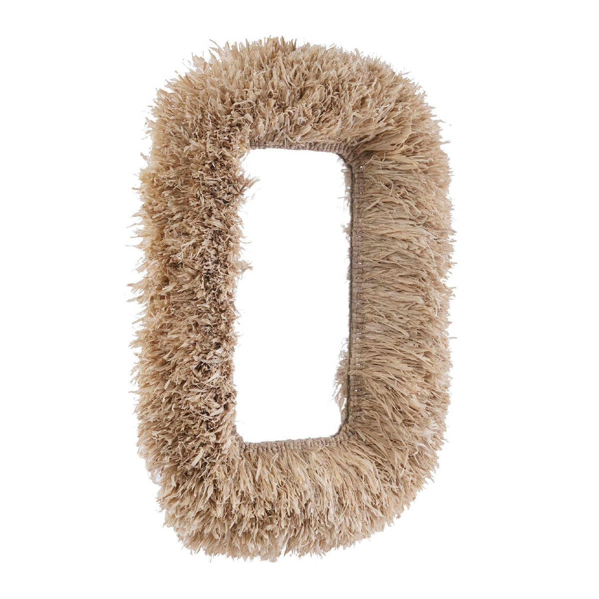 TOV Furniture Palm Natural Sisal Rectangular Wall Mirror
