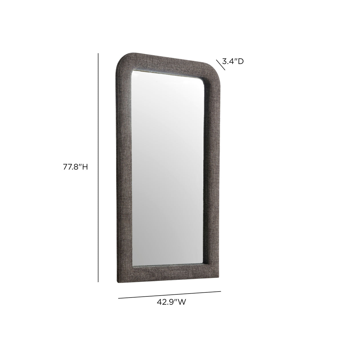 TOV Furniture Heidi Espresso Upholstered Oversized Floor Mirror