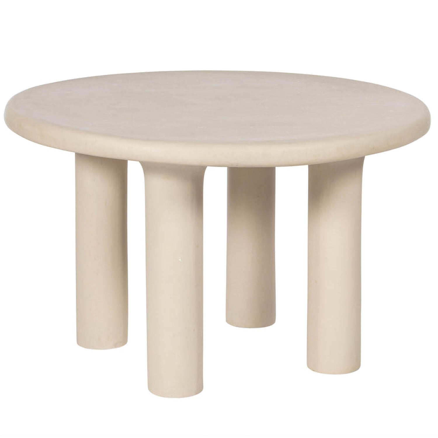 TOV Furniture Barbara Cream Textured Indoor/Outdoor Round Dining Table