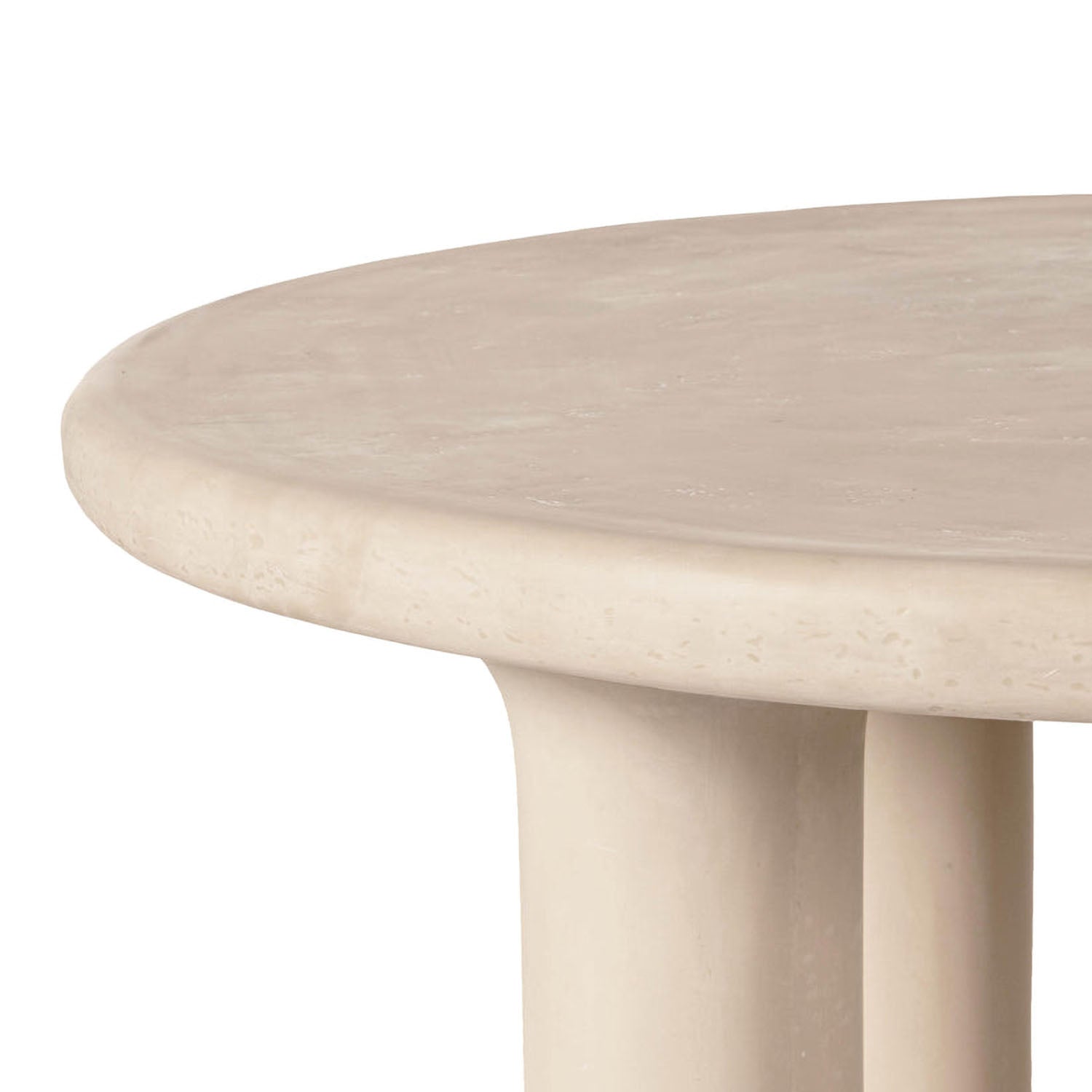 TOV Furniture Barbara Cream Textured Indoor/Outdoor Round Dining Table
