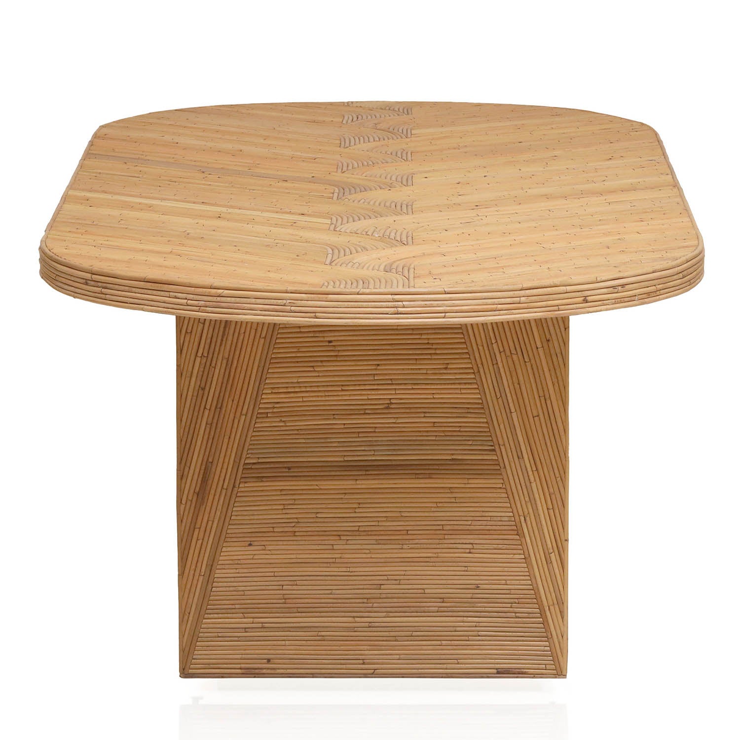 TOV Furniture Caren Natural Rattan Oval Dining Table