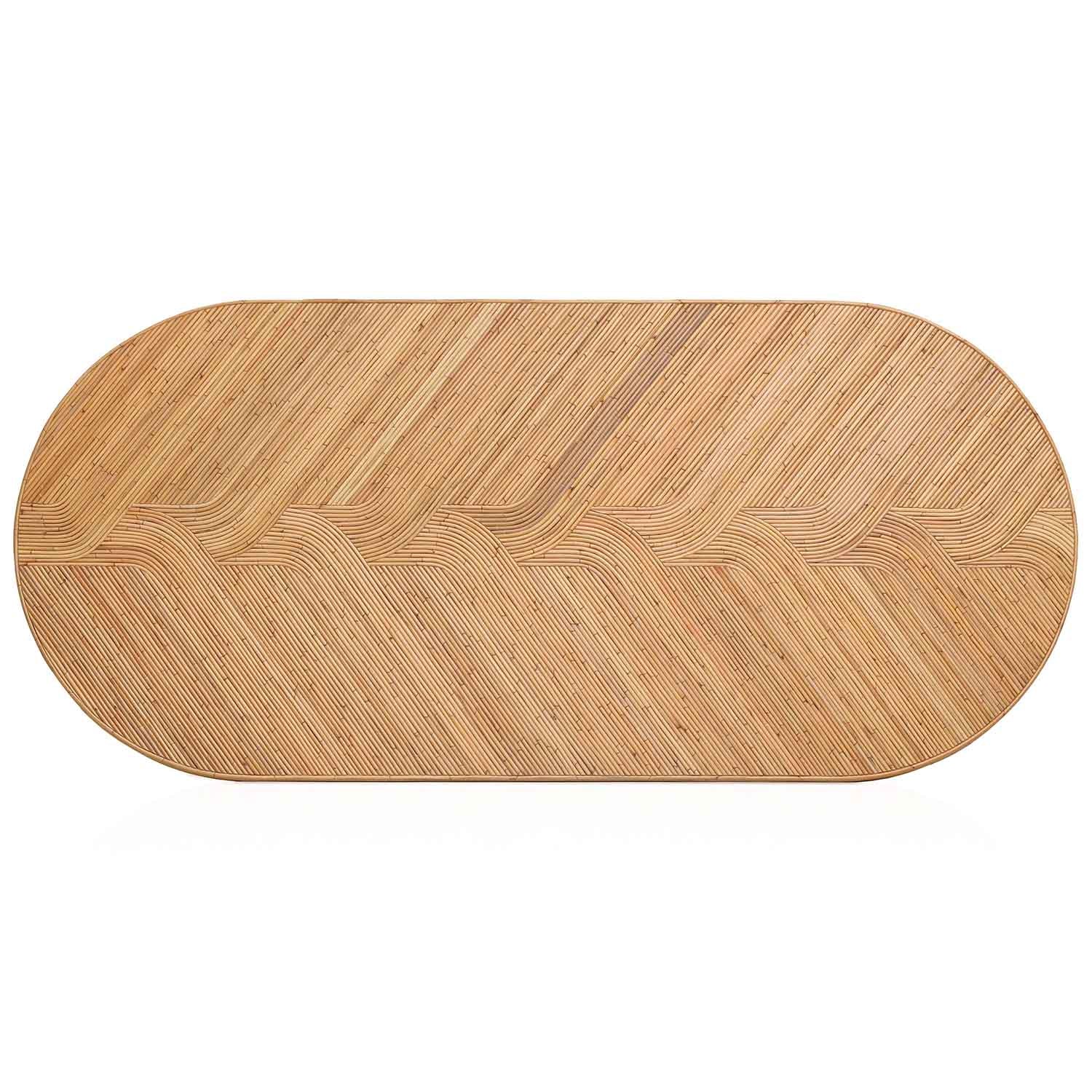 TOV Furniture Caren Natural Rattan Oval Dining Table