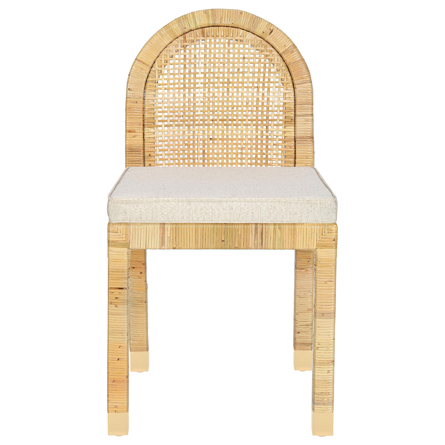 TOV Furniture Amara Cream Linen Arched Dining Chair