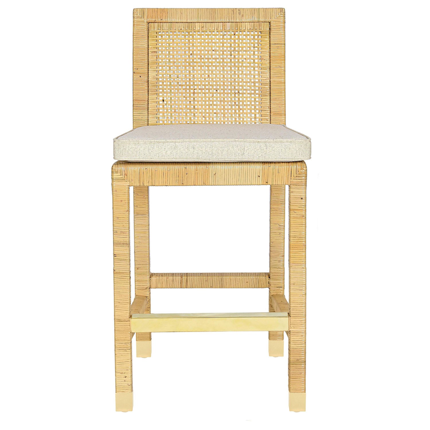 TOV Furniture Amara Cream Linen Dining Counter Stool