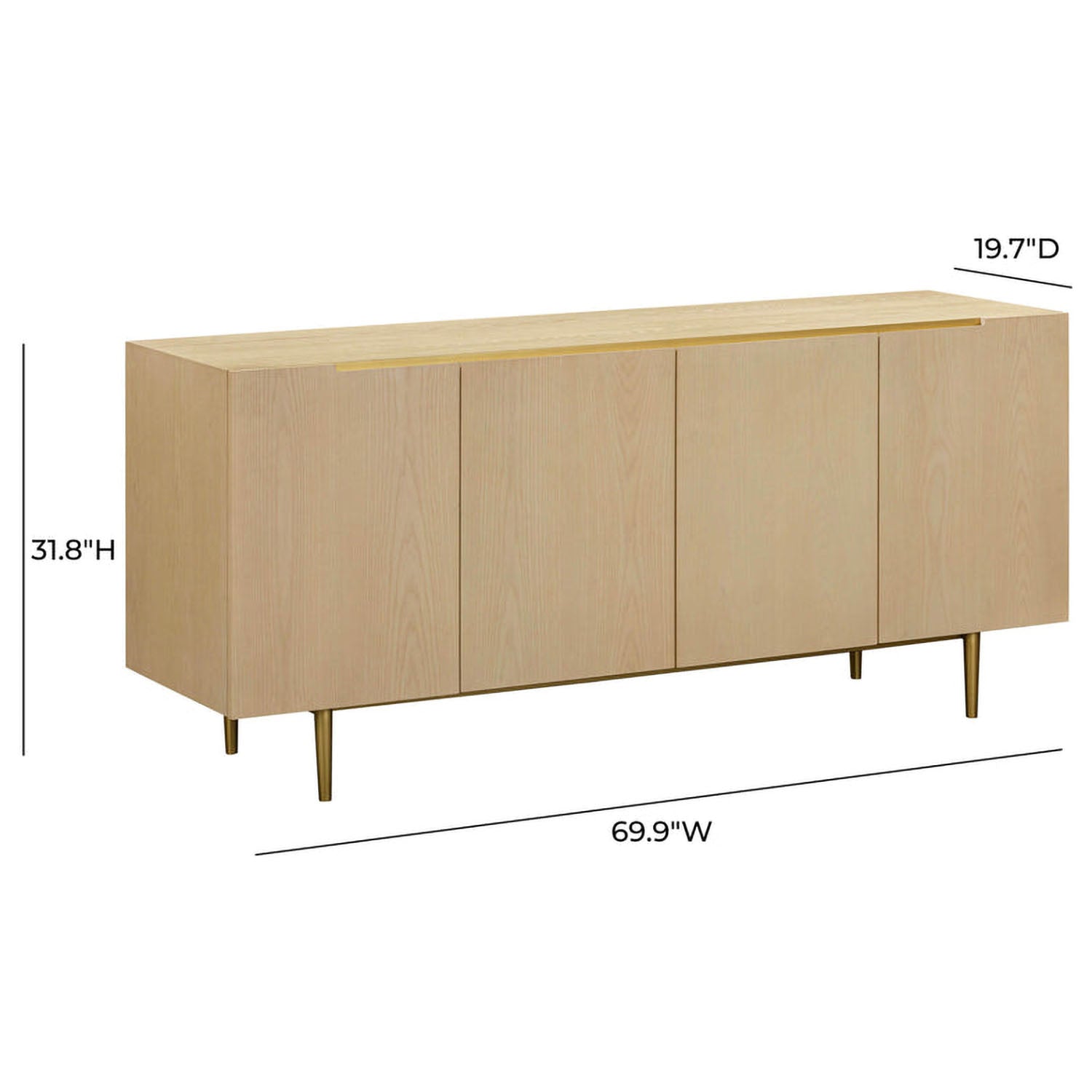 TOV Furniture Echo Washed Natural Ash Sideboard