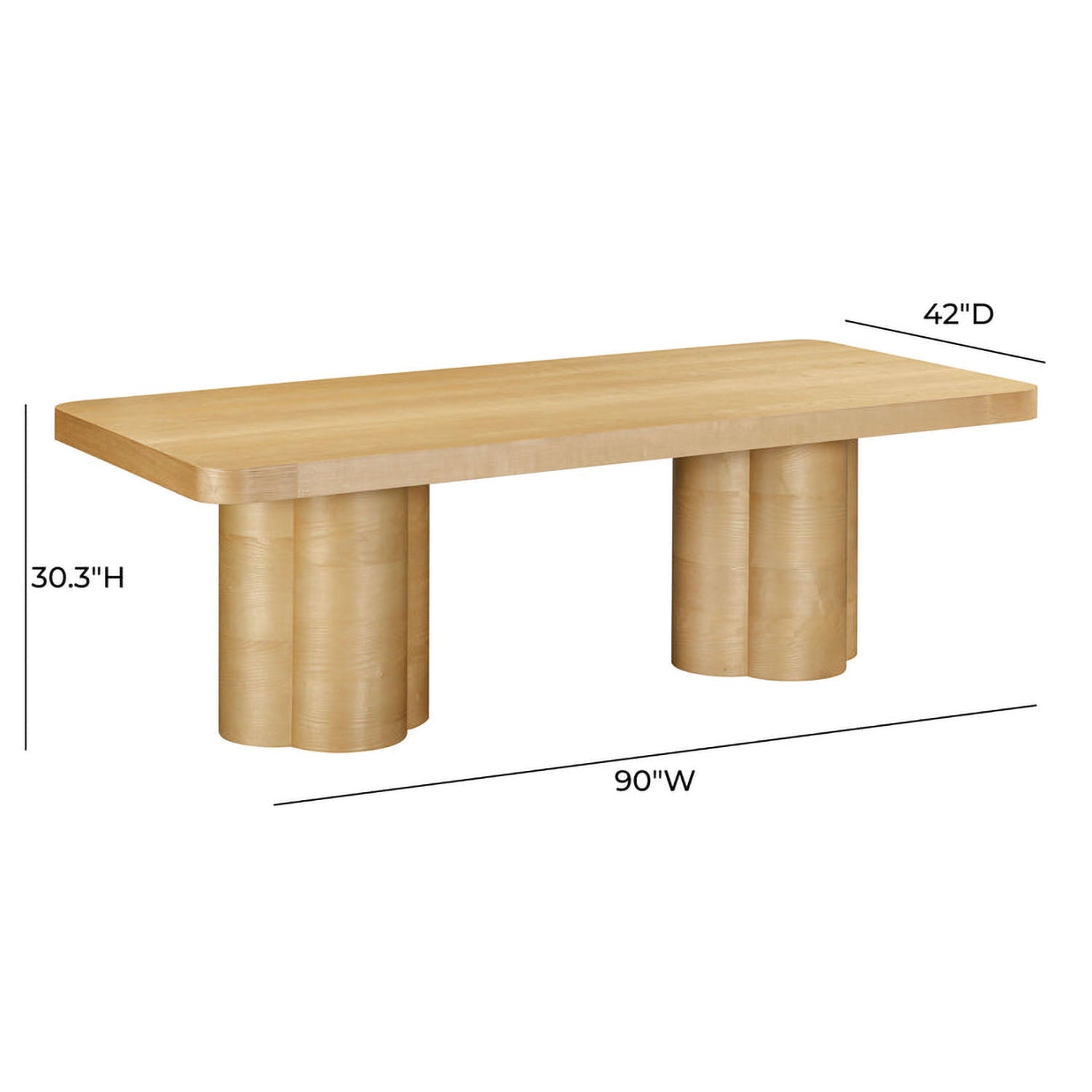 TOV Furniture Bambi Ash Dining Table