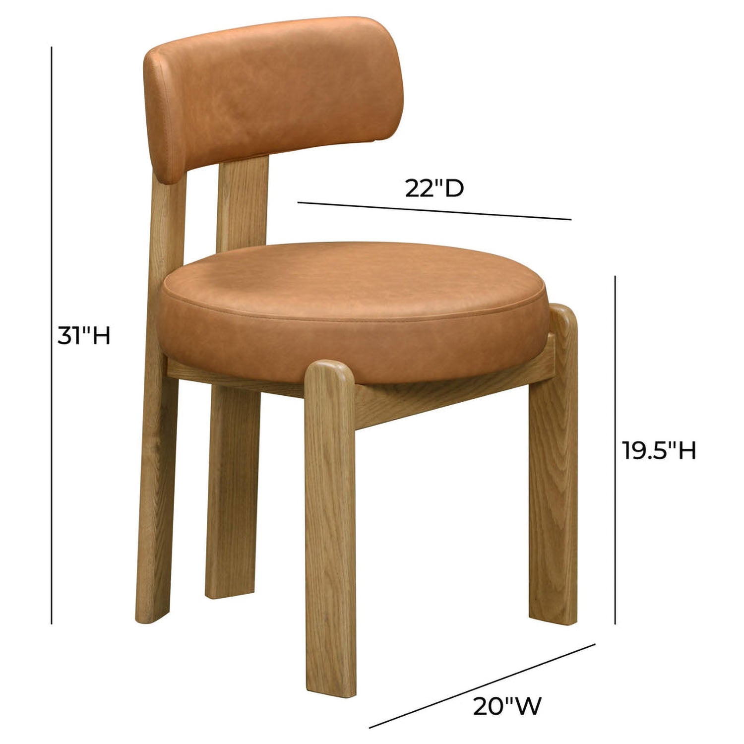 TOV Furniture Odessa Vegan Leather Dining Chair