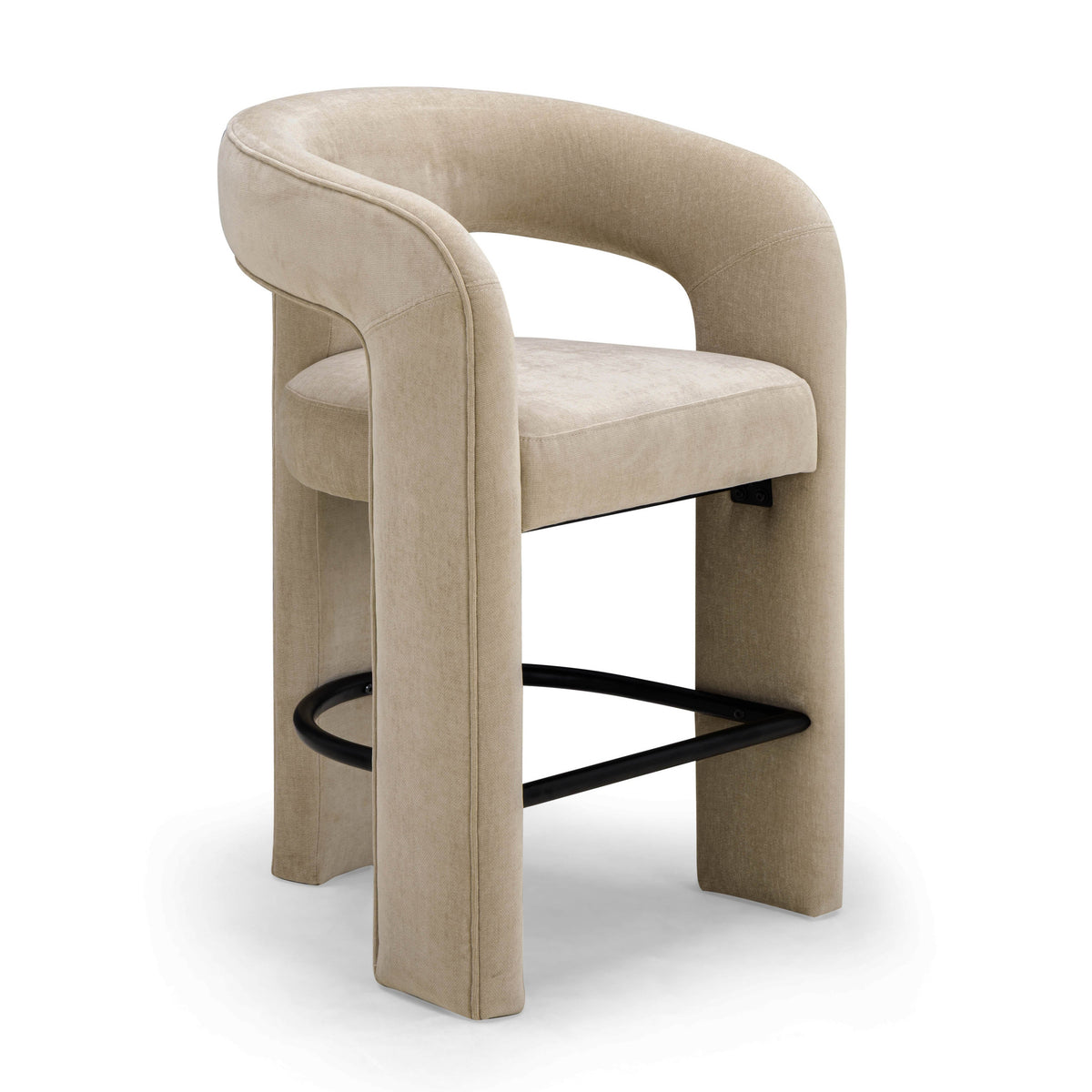 TOV Furniture Malone Taupe Performance Chenille Counter Stool