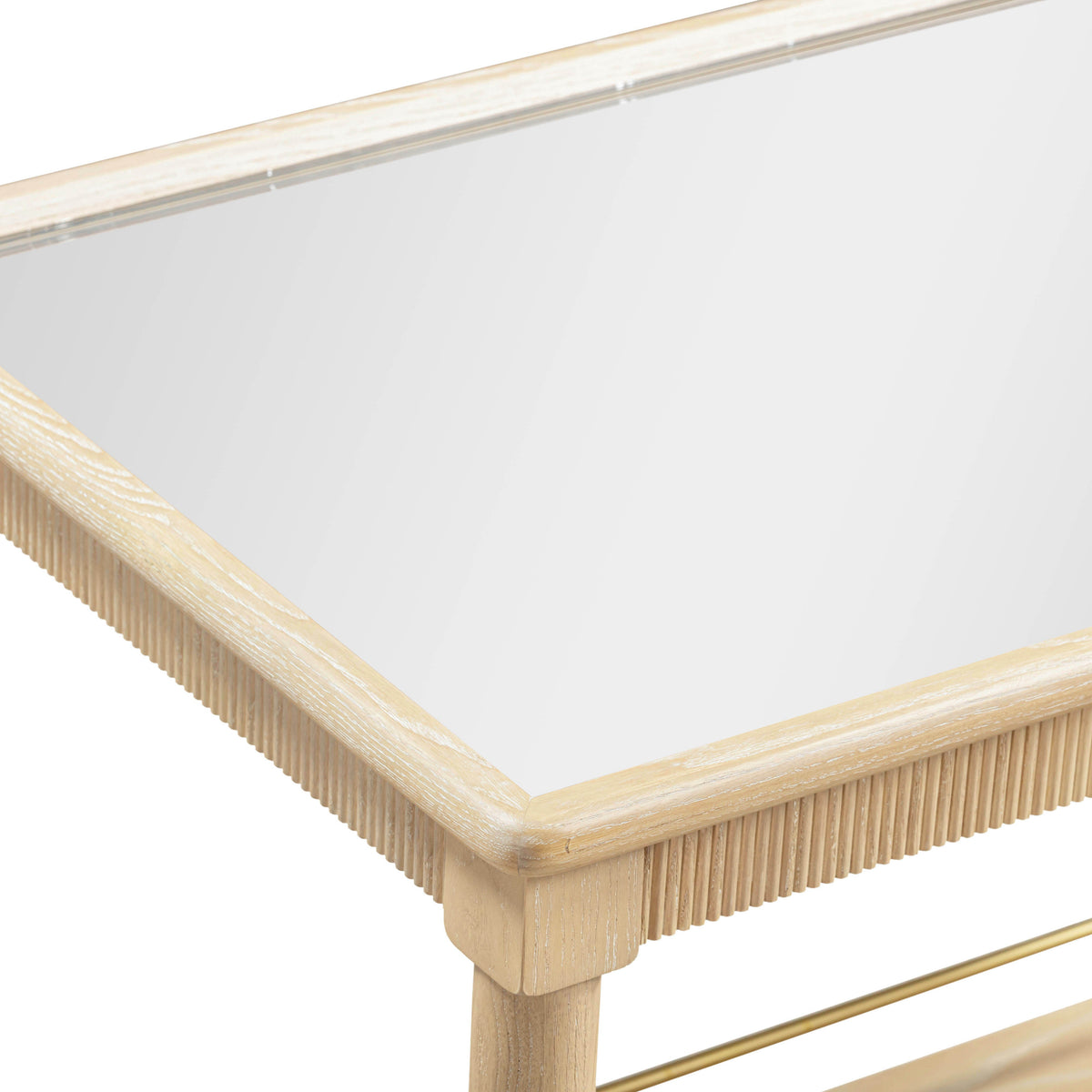 TOV Furniture Slosh Natural Ash Bar Cart