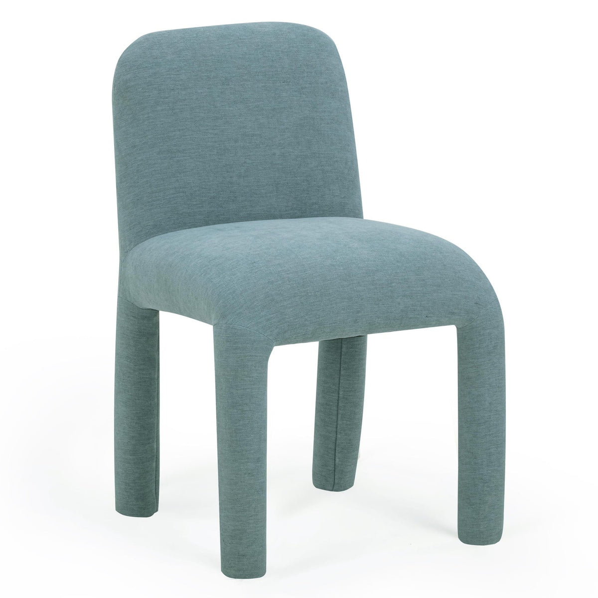 TOV Furniture Georgia Blue Performance Chenille Dining Chair in light blue chenille, primary product view