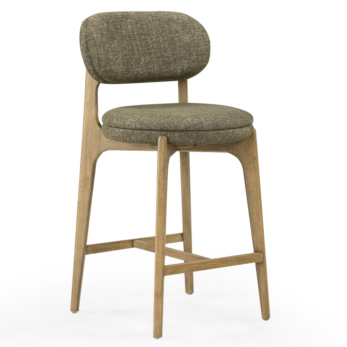 TOV Furniture Carnation Forest Green Performance Counter Stool in forest green weave, primary product view
