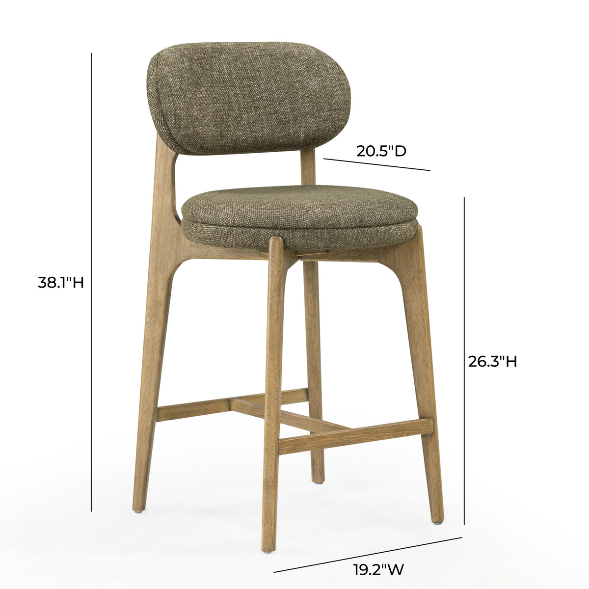 TOV Furniture Carnation Forest Green Performance Counter Stool