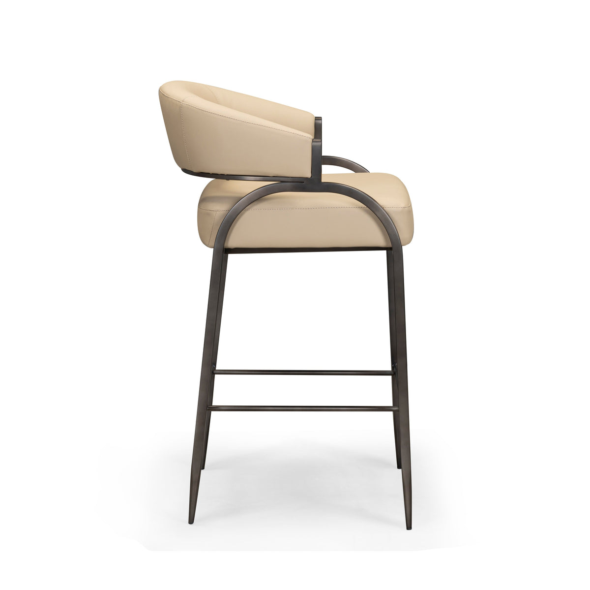 TOV Furniture Tatum Taupe Performance Vegan Leather Counter Stool
