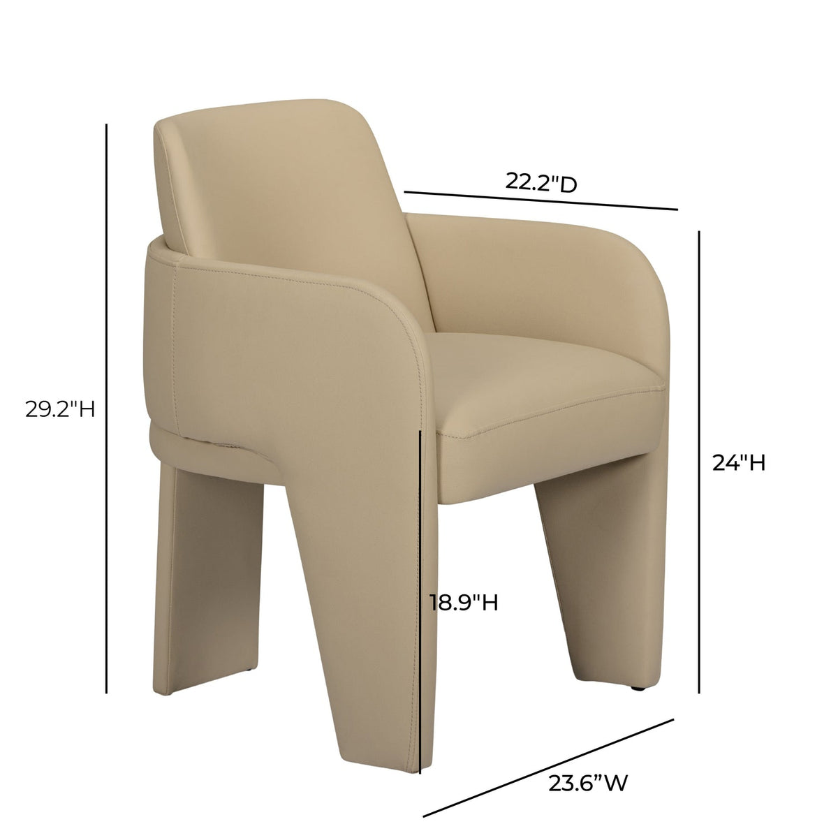 TOV Furniture Leo Performance Vegan Leather Dining Chair