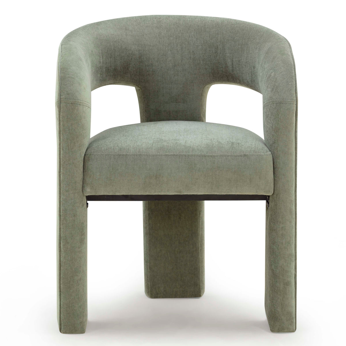 TOV Furniture Malone Green Performance Chenille Dining Chair in green performance chenille, primary product view
