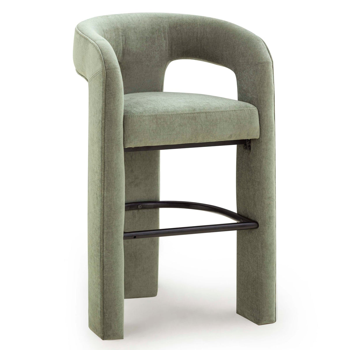 TOV Furniture Malone Green Performance Chenille Bar Stool