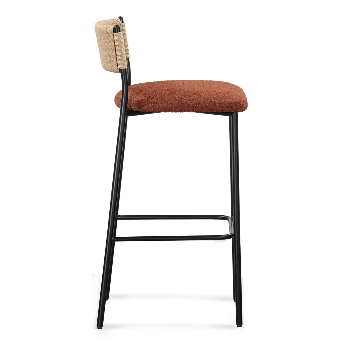 TOV Furniture Celine Maroon Boucle Bar Stool