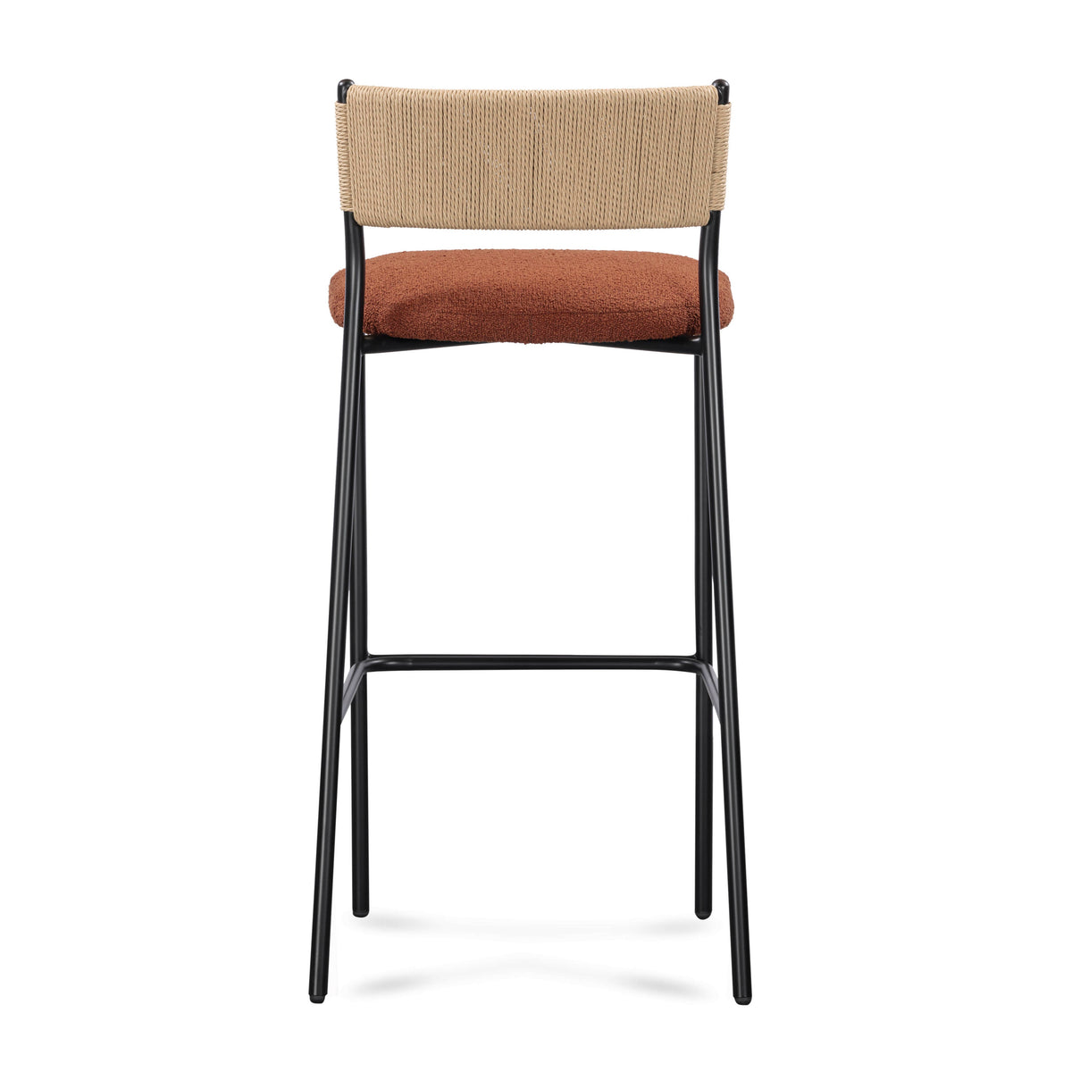 TOV Furniture Celine Maroon Boucle Bar Stool