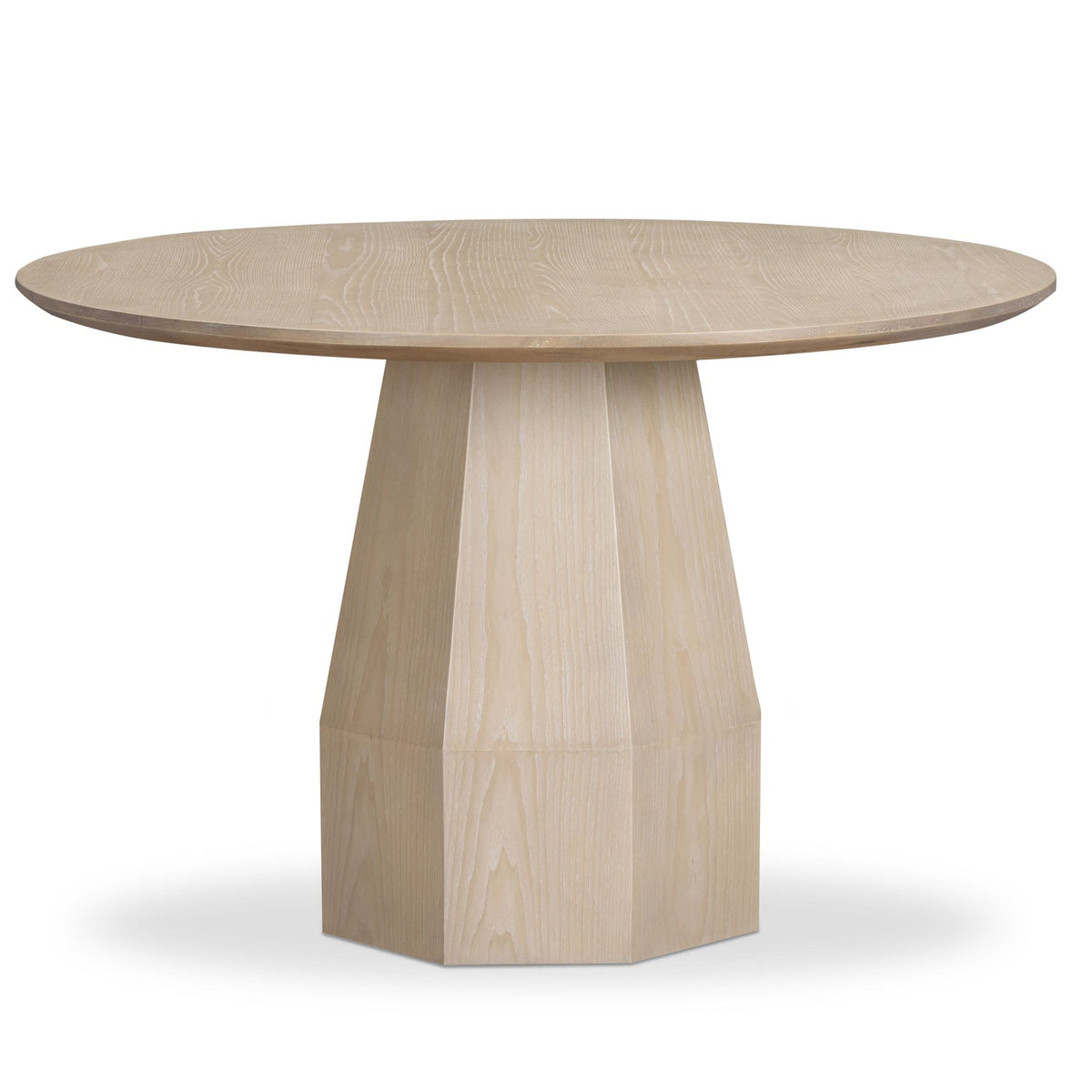 TOV Furniture Brocha Driftwood Ash Wood Round 48in Dining Table in driftwood ash, primary product view