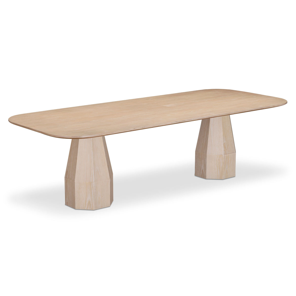 TOV Furniture Brocha Driftwood Ash Wood Rectangular 106in Dining Table in driftwood ash veneer, primary product view