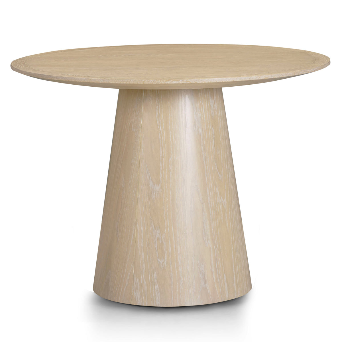 TOV Furniture Sahara Round Oak Dining Table (41"-60") in natural oak over MDF and oak veneer, primary product view