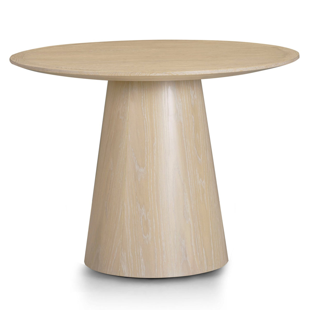TOV Furniture Sahara Round Oak Dining Table (41"-60") in natural oak over MDF and oak veneer, primary product view