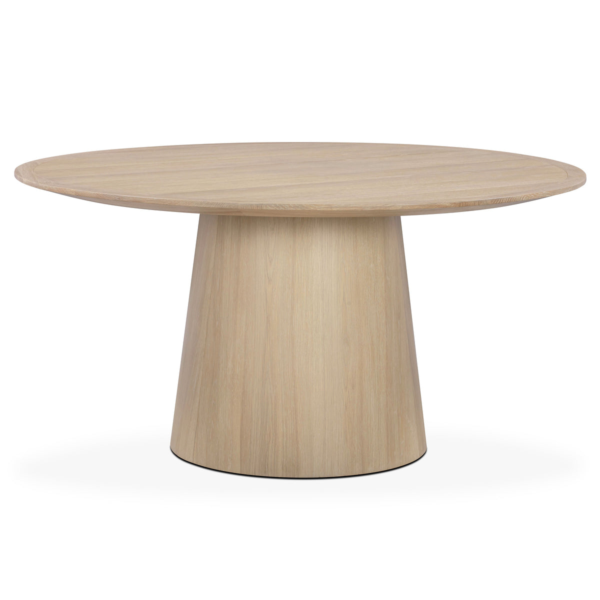 TOV Furniture Sahara Round Oak Dining Table in natural oak, primary product view