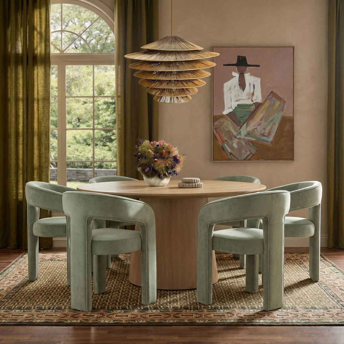 TOV Furniture Sahara Natural Round 60in Dining Table
