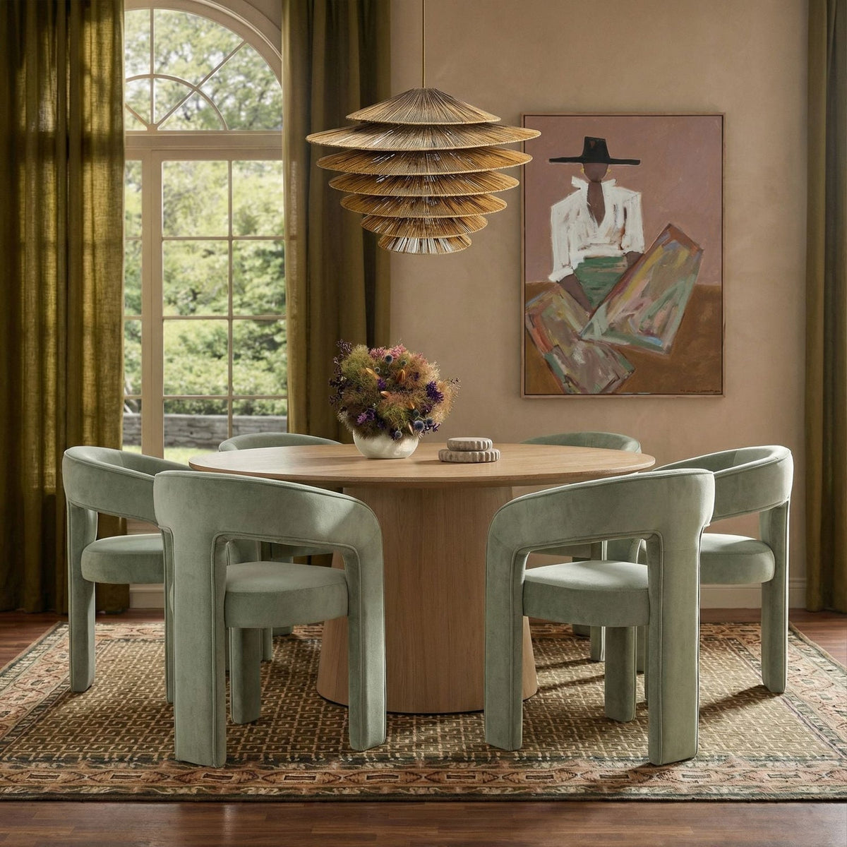 TOV Furniture Sahara Natural Round 60in Dining Table
