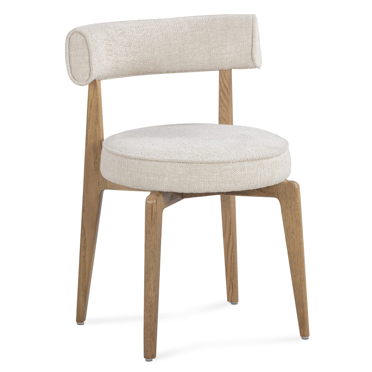 TOV Furniture Nikita Cream Performance Dining Chair in cream performance fabric and oak, primary product view