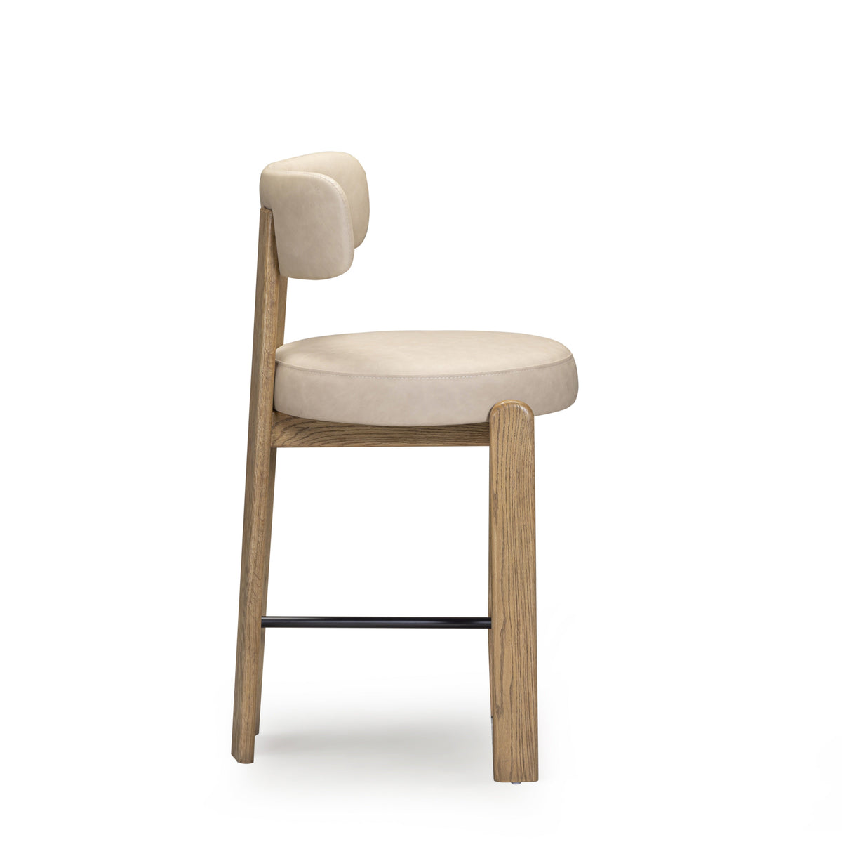 TOV Furniture Odessa Taupe Performance Vegan Leather Counter Stool