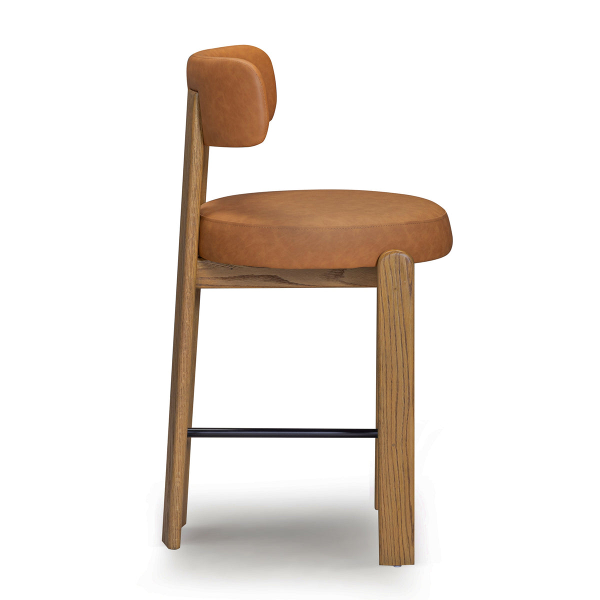 TOV Furniture Odessa Brown Performance Vegan Leather Counter Stool