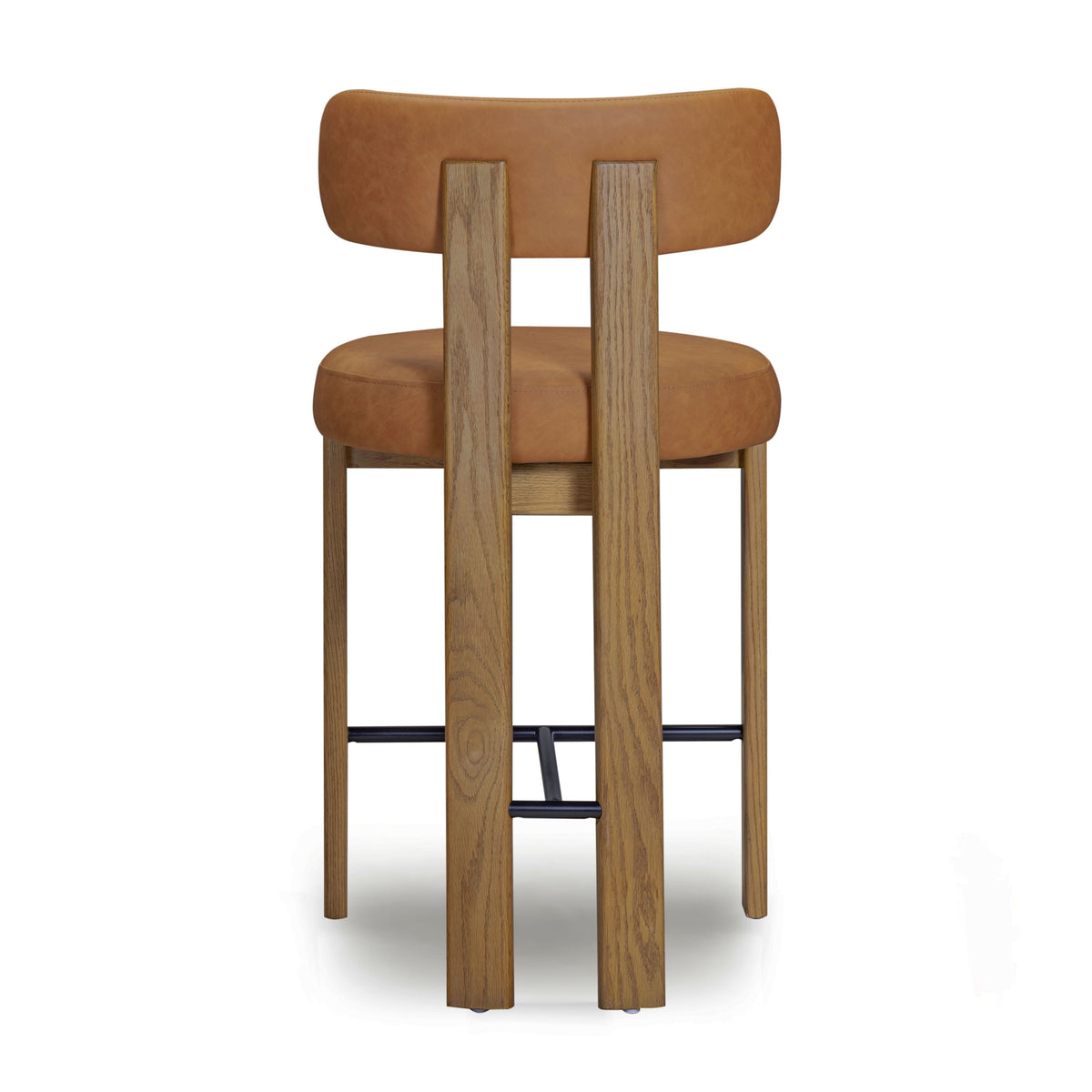 TOV Furniture Odessa Brown Performance Vegan Leather Counter Stool