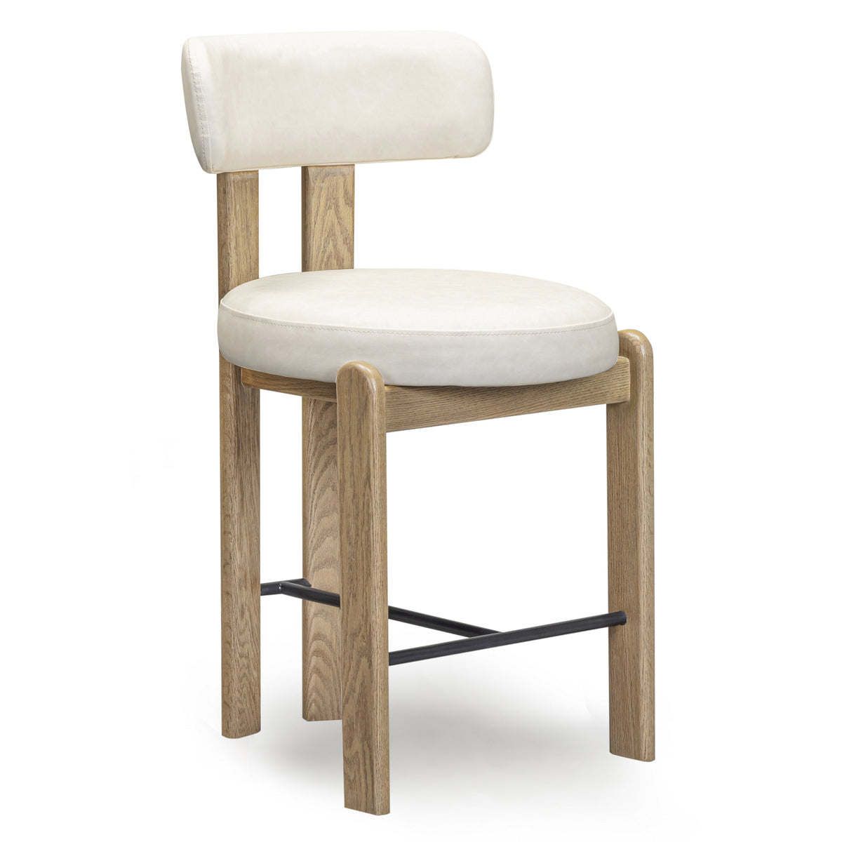 TOV Furniture Odessa Cream Performance Vegan Leather Counter Stool