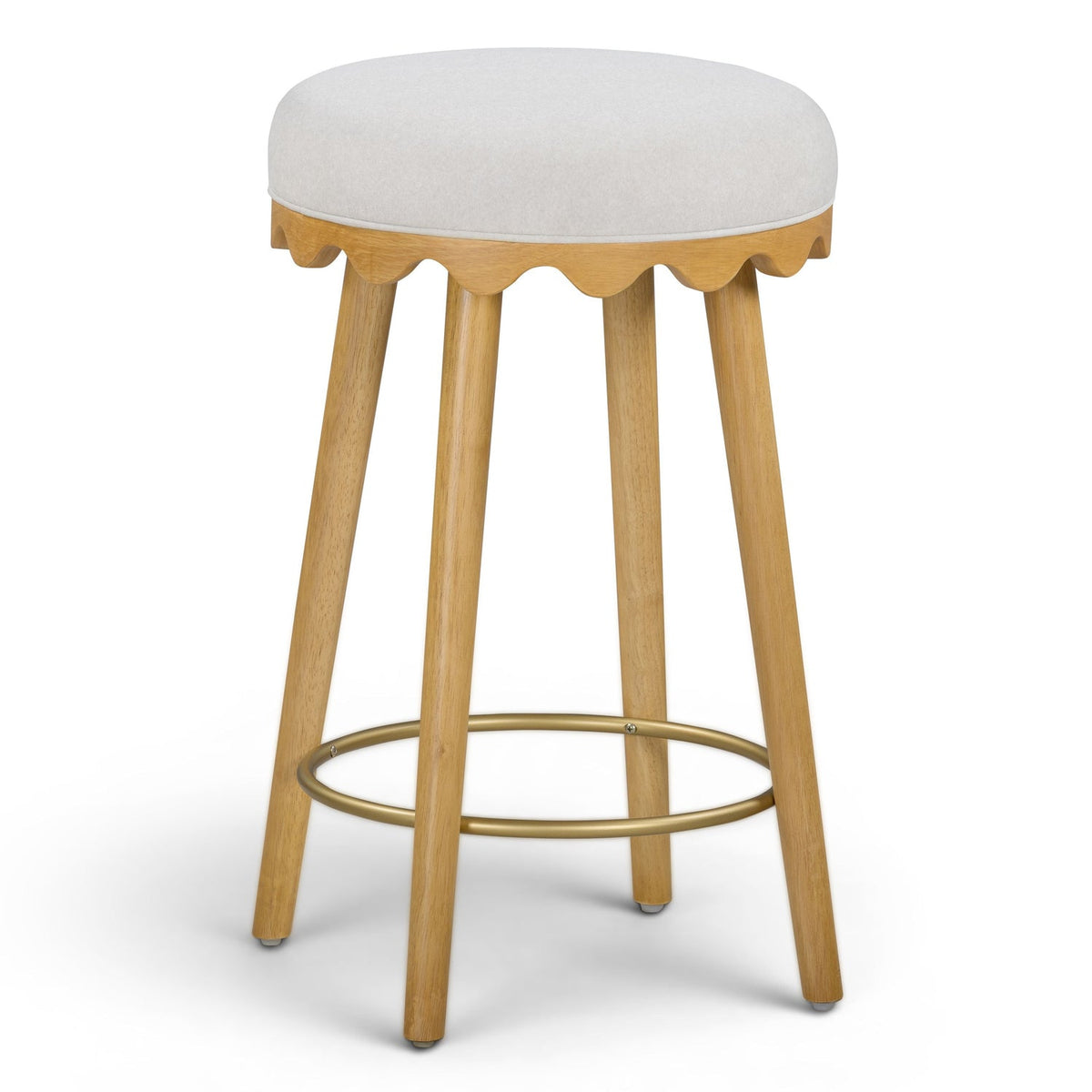 TOV Furniture Oodle Cream Performance Vegan Mohair Counter Stool