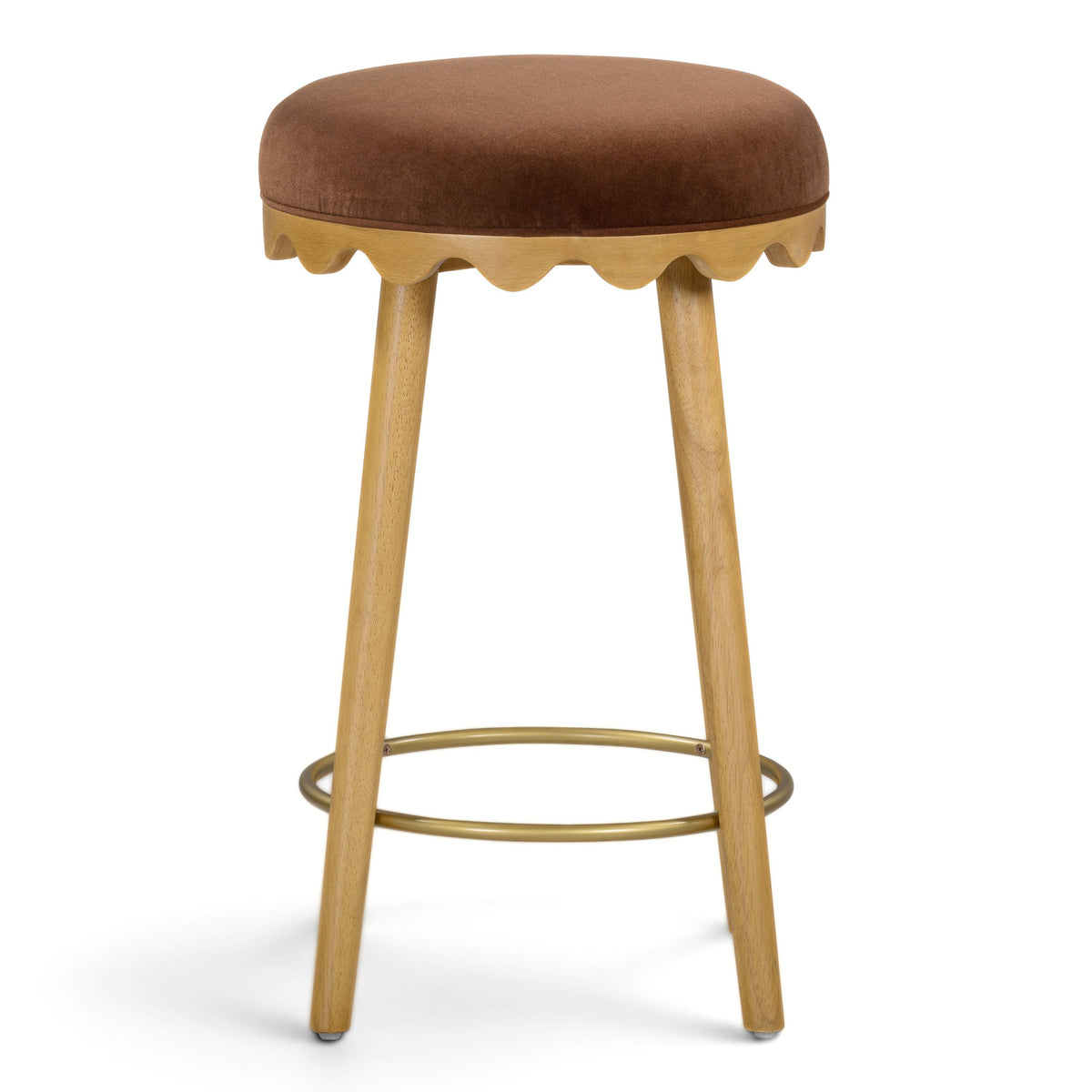 TOV Furniture Oodle Bronze Performance Vegan Mohair Counter Stool