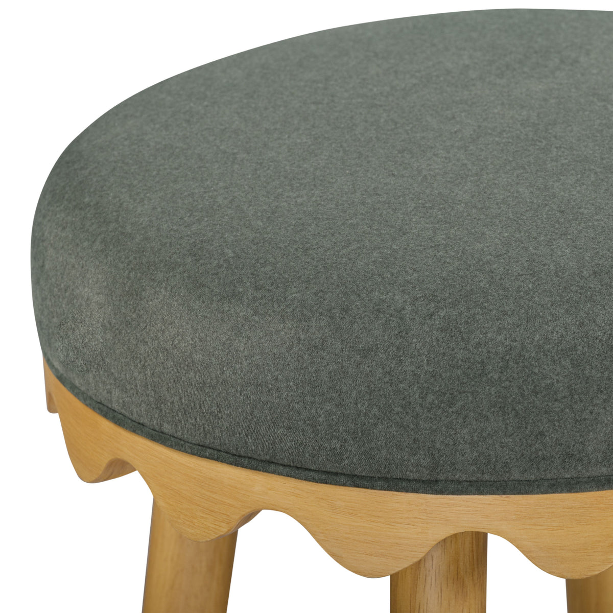 TOV Furniture Oodle Green Performance Vegan Mohair Counter Stool
