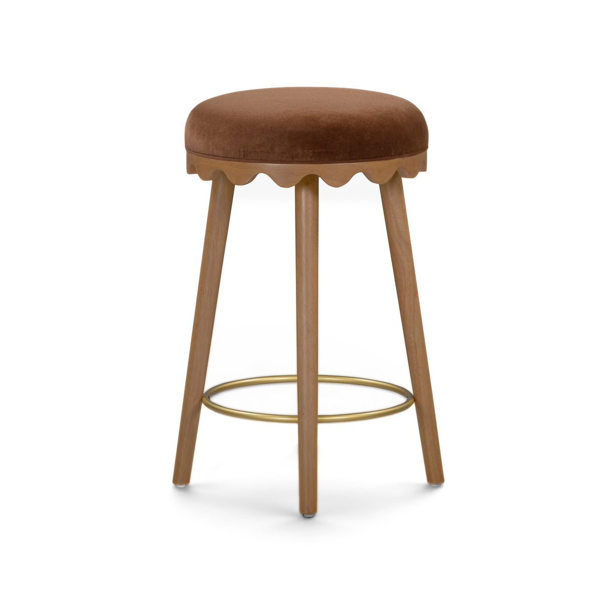 TOV Furniture Oodle Bronze Performance Vegan Mohair Counter Stool
