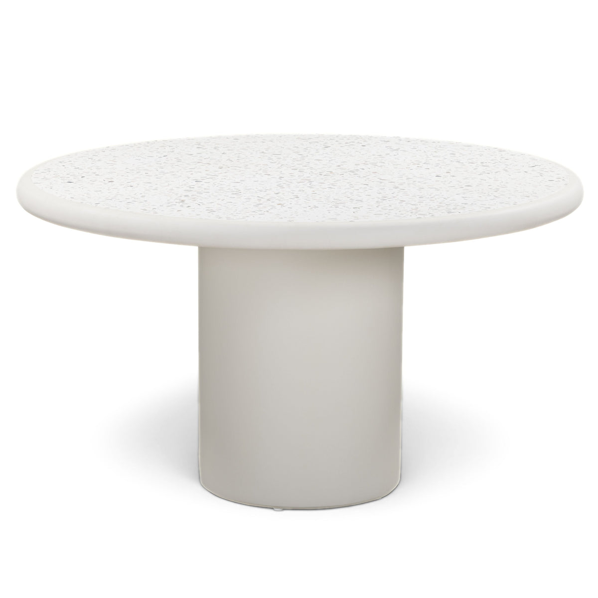 TOV Furniture Billy 54in Concrete Terrazzo Indoor/Outdoor Dining Table in cream terrazzo, primary product view