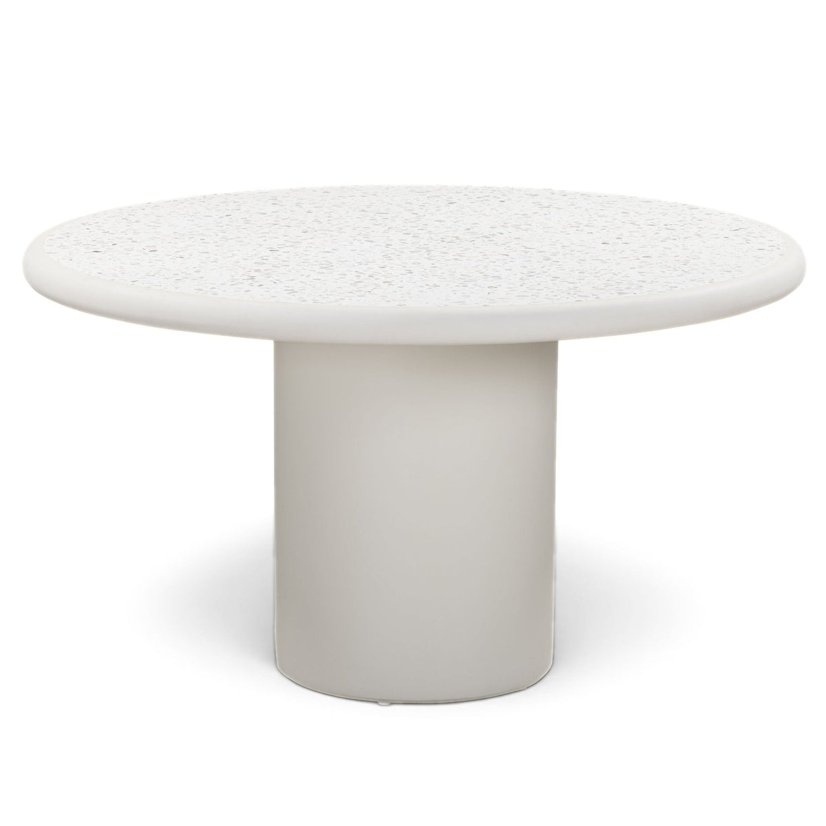 TOV Furniture Billy 54in Concrete Terrazzo Indoor/Outdoor Dining Table in cream terrazzo, primary product view